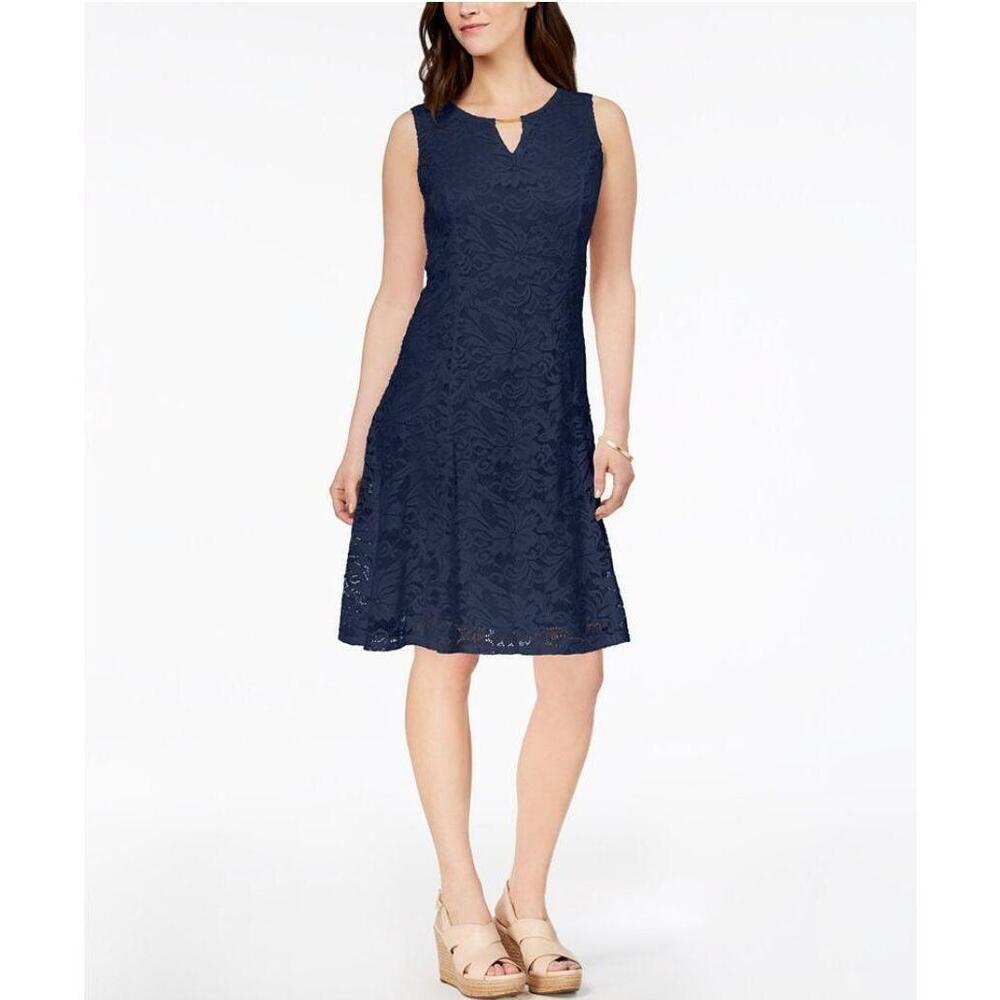 NWT JM Collection Petite Dress Blue SP